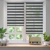 Sekey Duo Double Roller Blind, Clamp Fix, Cordless - No Drilling Required, Pleated Blind for Windows & Doors